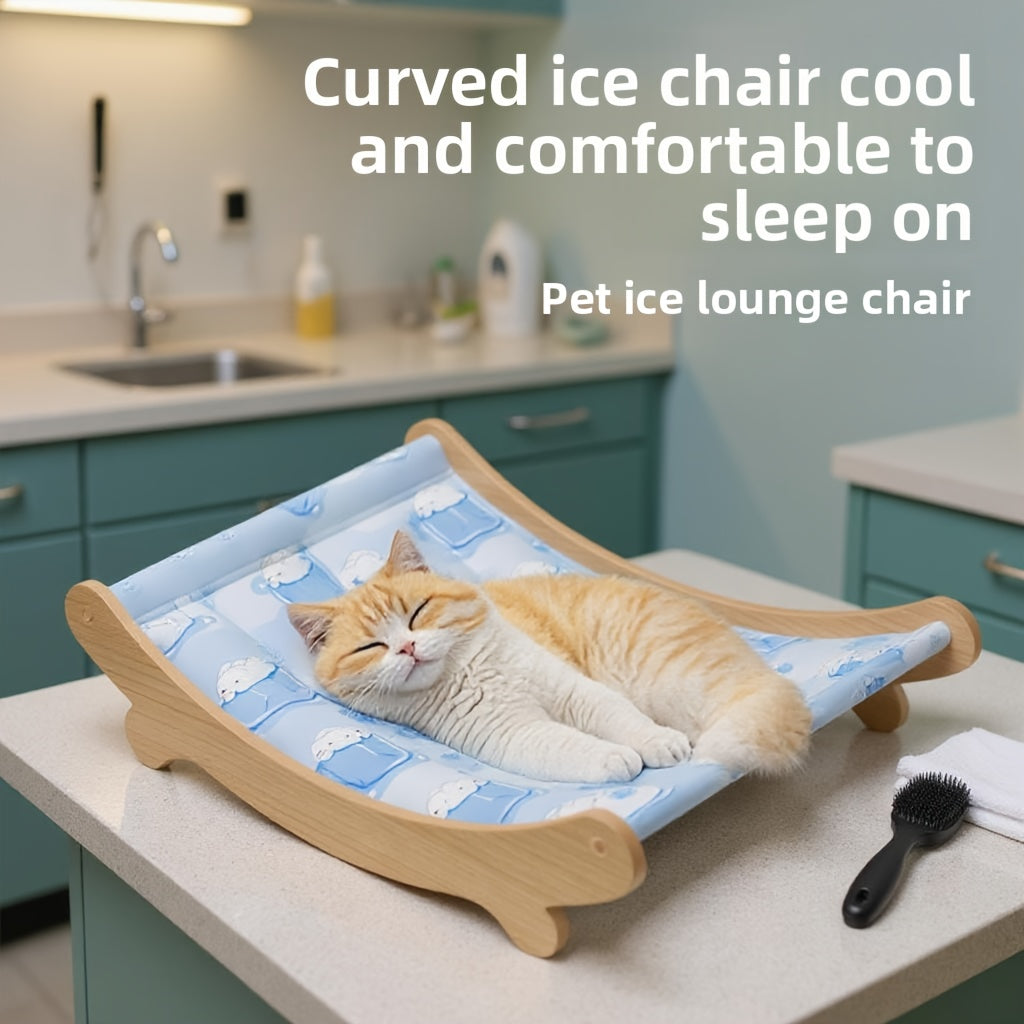 Cooling Pet Bed with Gel Ice Pad & Breathable Net