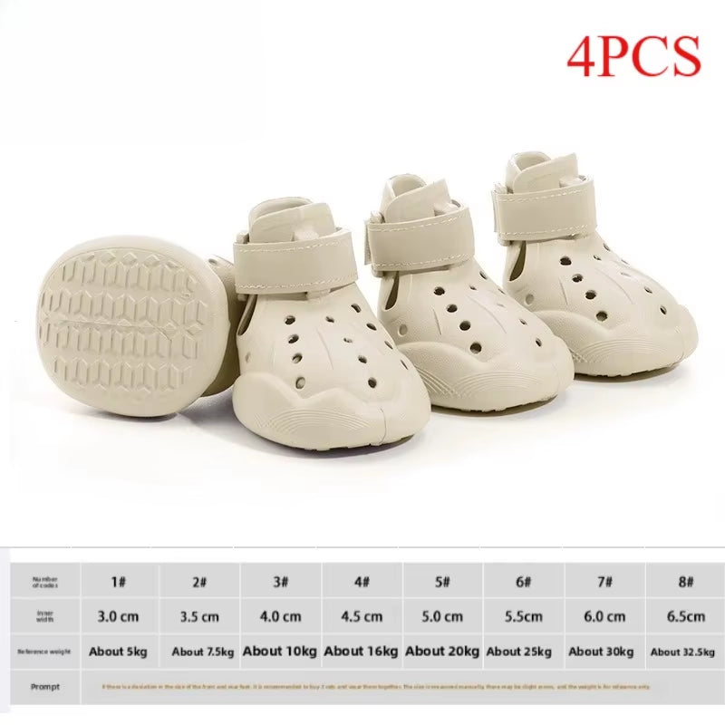 Pet Dog Outdoor Breathable Sandals Mesh Shoes Teddy Running Hole Dog Shoes Pet Shoes Easy to Wear