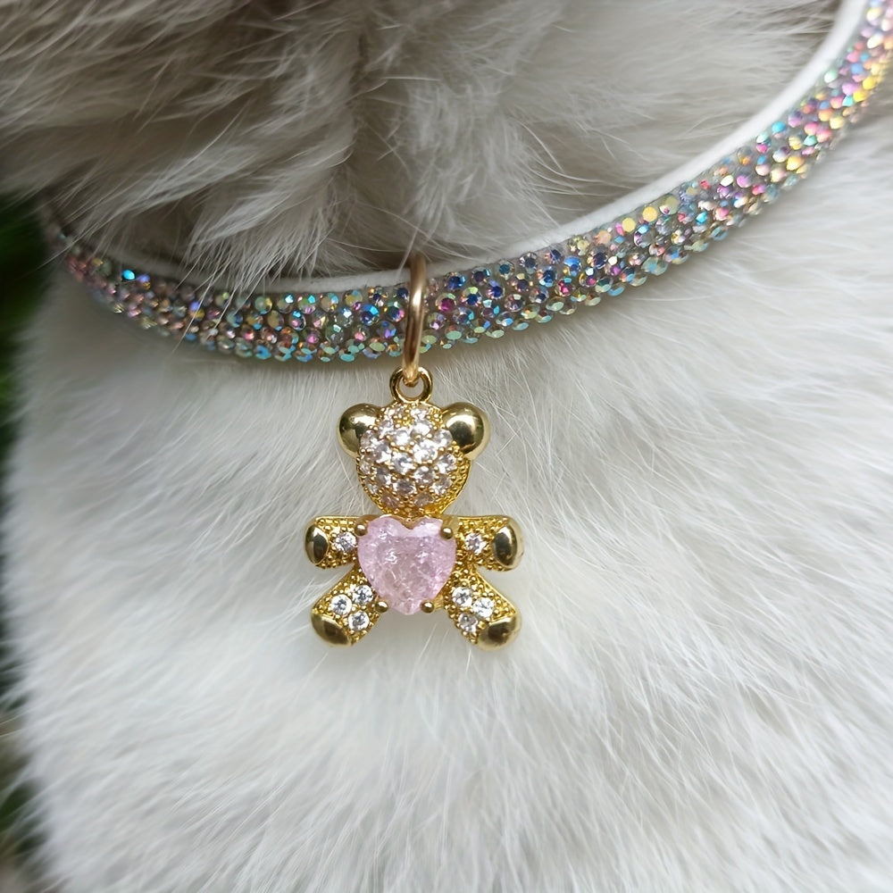 Adjustable Rhinestone Bear Pendant