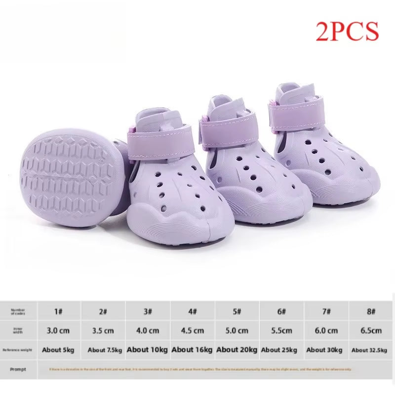 Pet Dog Outdoor Breathable Sandals Mesh Shoes Teddy Running Hole Dog Shoes Pet Shoes Easy to Wear
