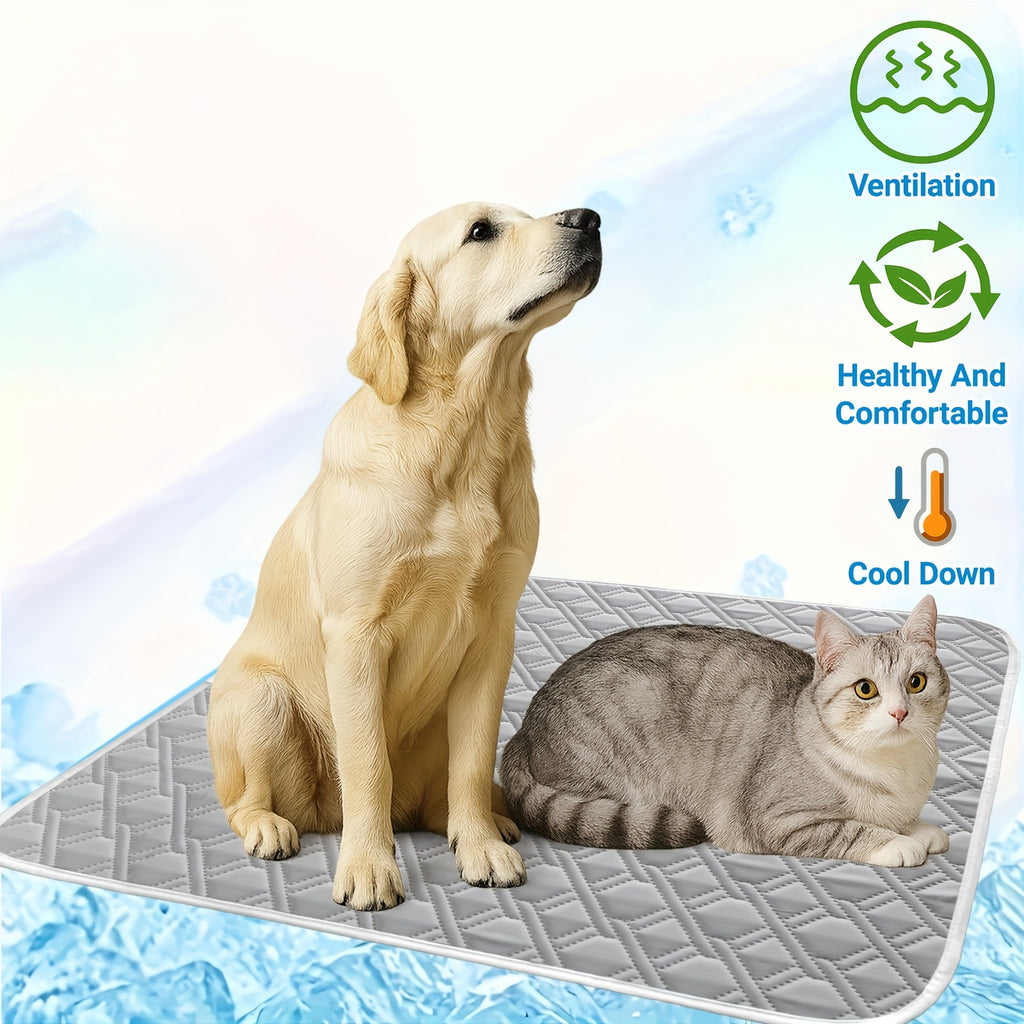 Pet Cooling Pad with Washable Cover & Anti-Slip Bottom