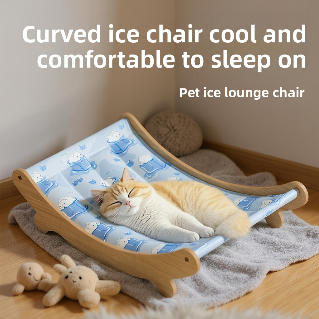 Cooling Pet Bed with Gel Ice Pad & Breathable Net