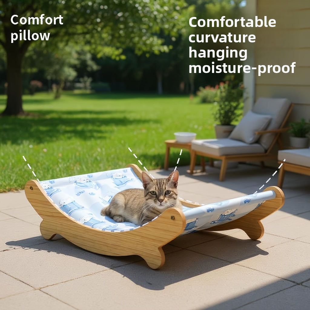 Cooling Pet Bed with Gel Ice Pad & Breathable Net