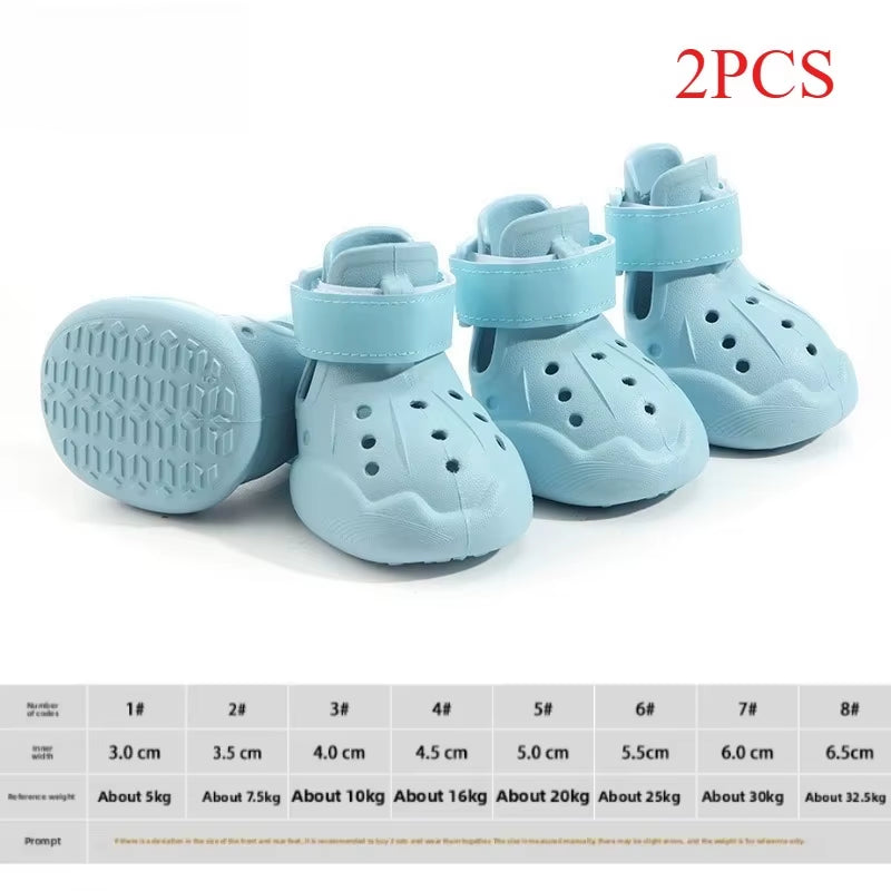 Pet Dog Outdoor Breathable Sandals Mesh Shoes Teddy Running Hole Dog Shoes Pet Shoes Easy to Wear