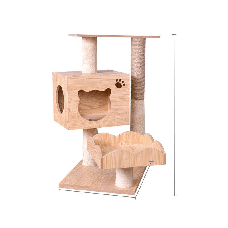 Space Capsule Cat Crawl Nest With Scratching Board - Wooden Pet Toy And Supplies-5