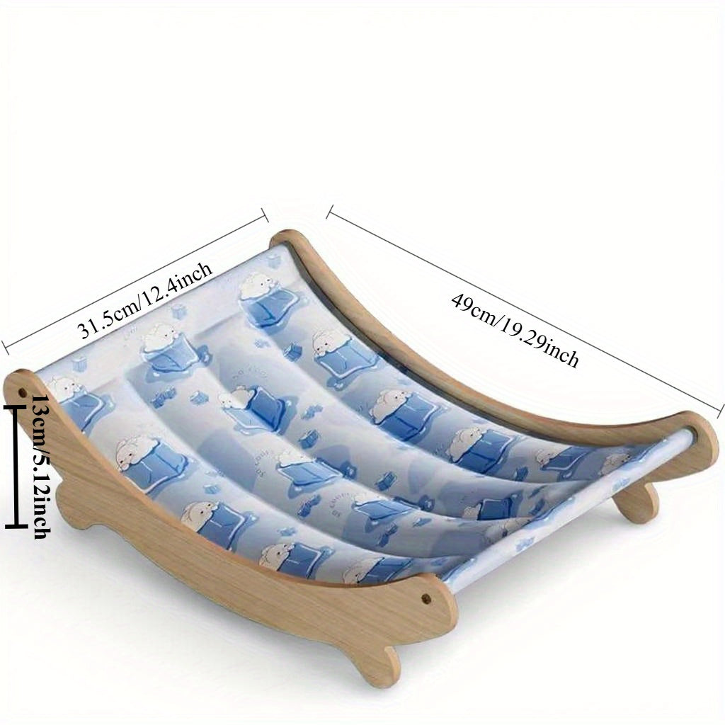 Cooling Pet Bed with Gel Ice Pad & Breathable Net