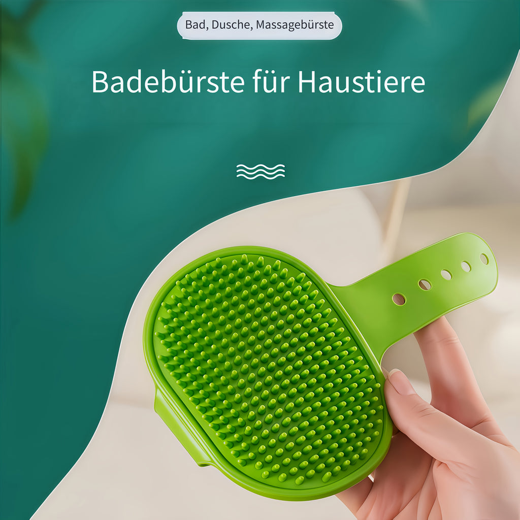 2-In-1 Portable Dog Cat Bathtub with Massage Grooming Brush Set