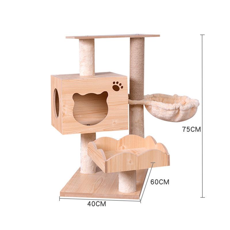 Space Capsule Cat Crawl Nest With Scratching Board - Wooden Pet Toy And Supplies-10