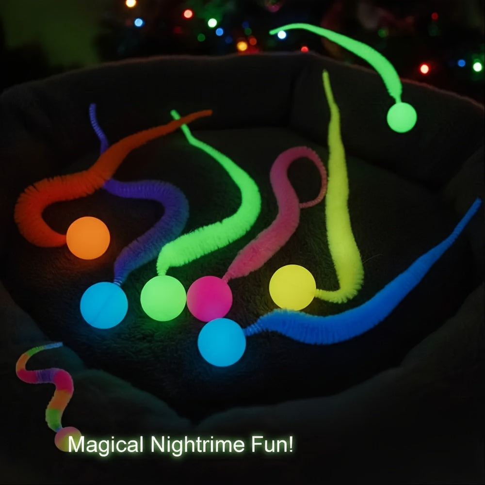 Colorful Caterpillar Plush Cat Toy