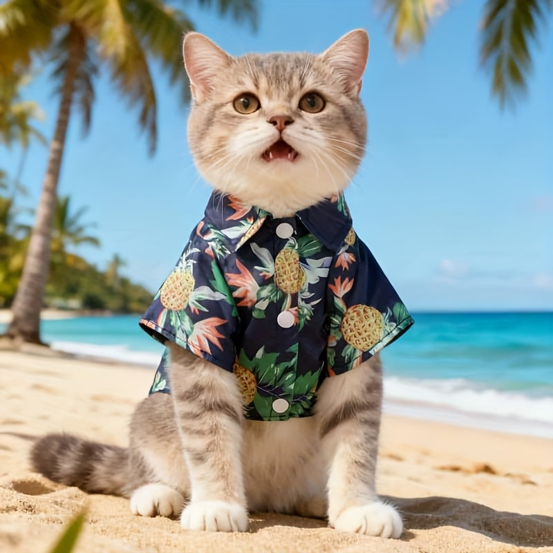 1pc Hawaiian Shirt for Small Cats