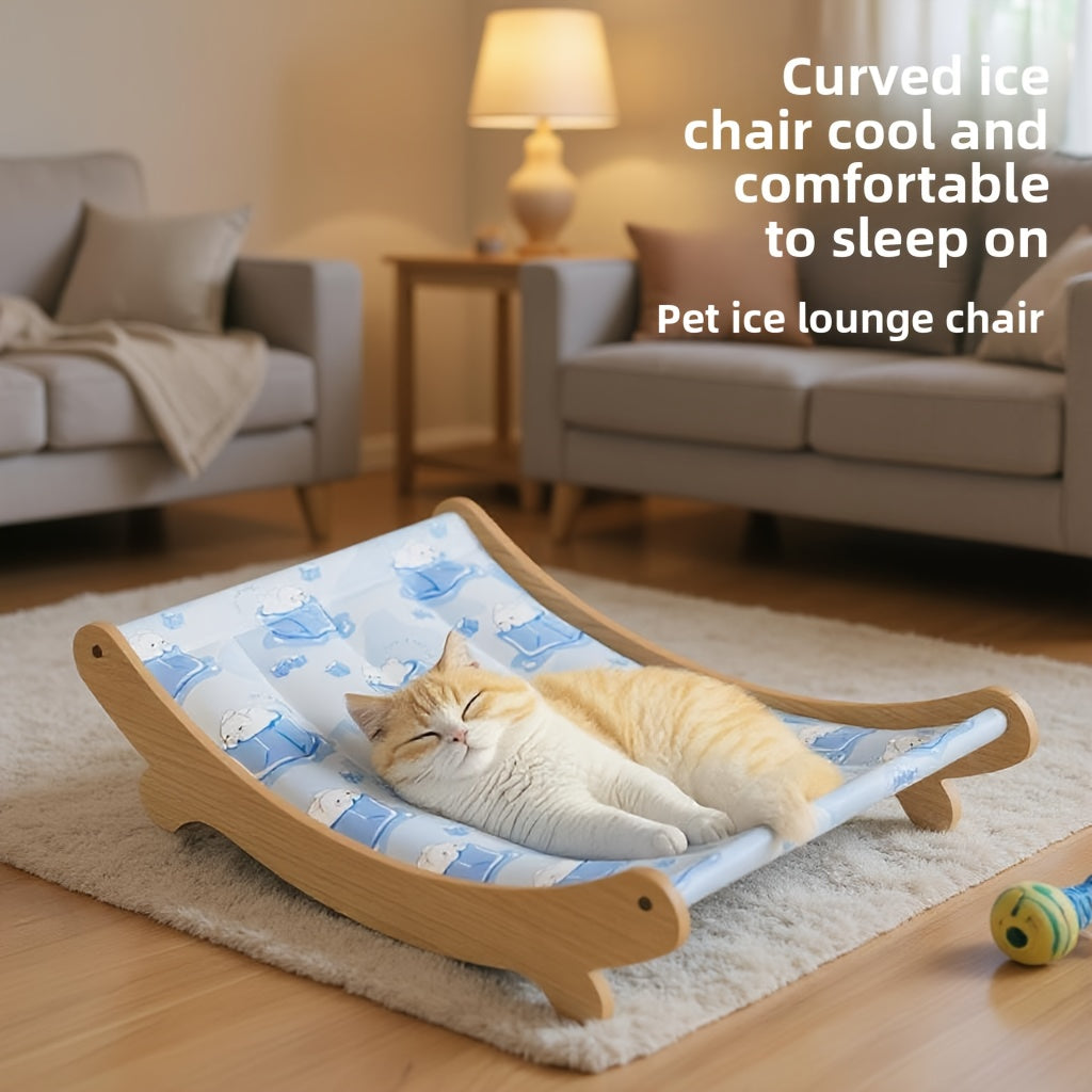 Cooling Pet Bed with Gel Ice Pad & Breathable Net