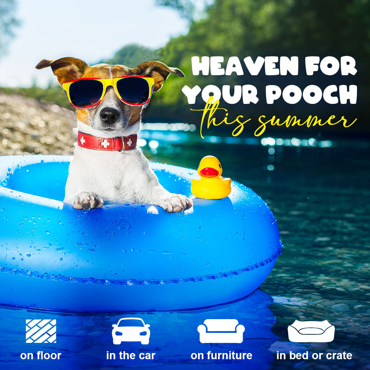 Orange Pet Cooling Mat Dog Pad Cool Gel Pattern Cat Bed Orange 60X60CM