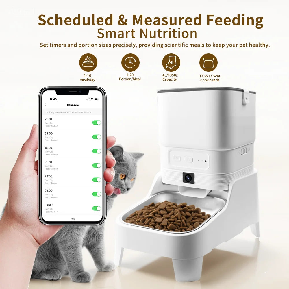 Automatic Cat Dog Food Dispenser