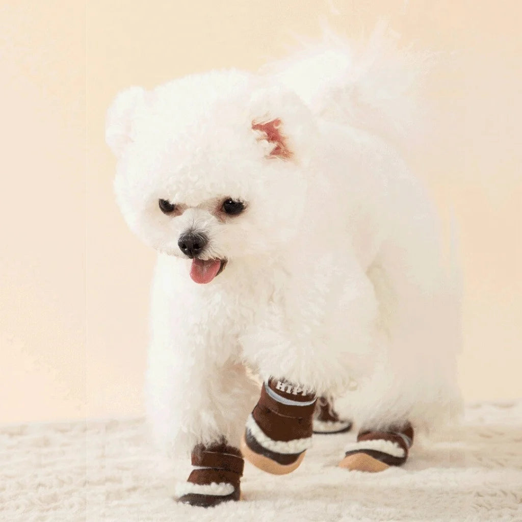 4PCS Winter Small Dog Shoes