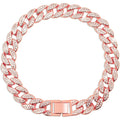 Pink Diamond Cuban Collar for Dogs