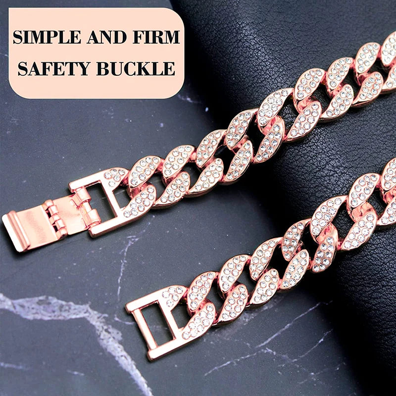 Pink Diamond Cuban Collar for Dogs