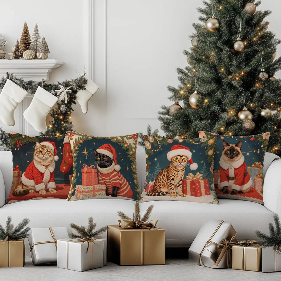 Christmas Animal Pillow Cover