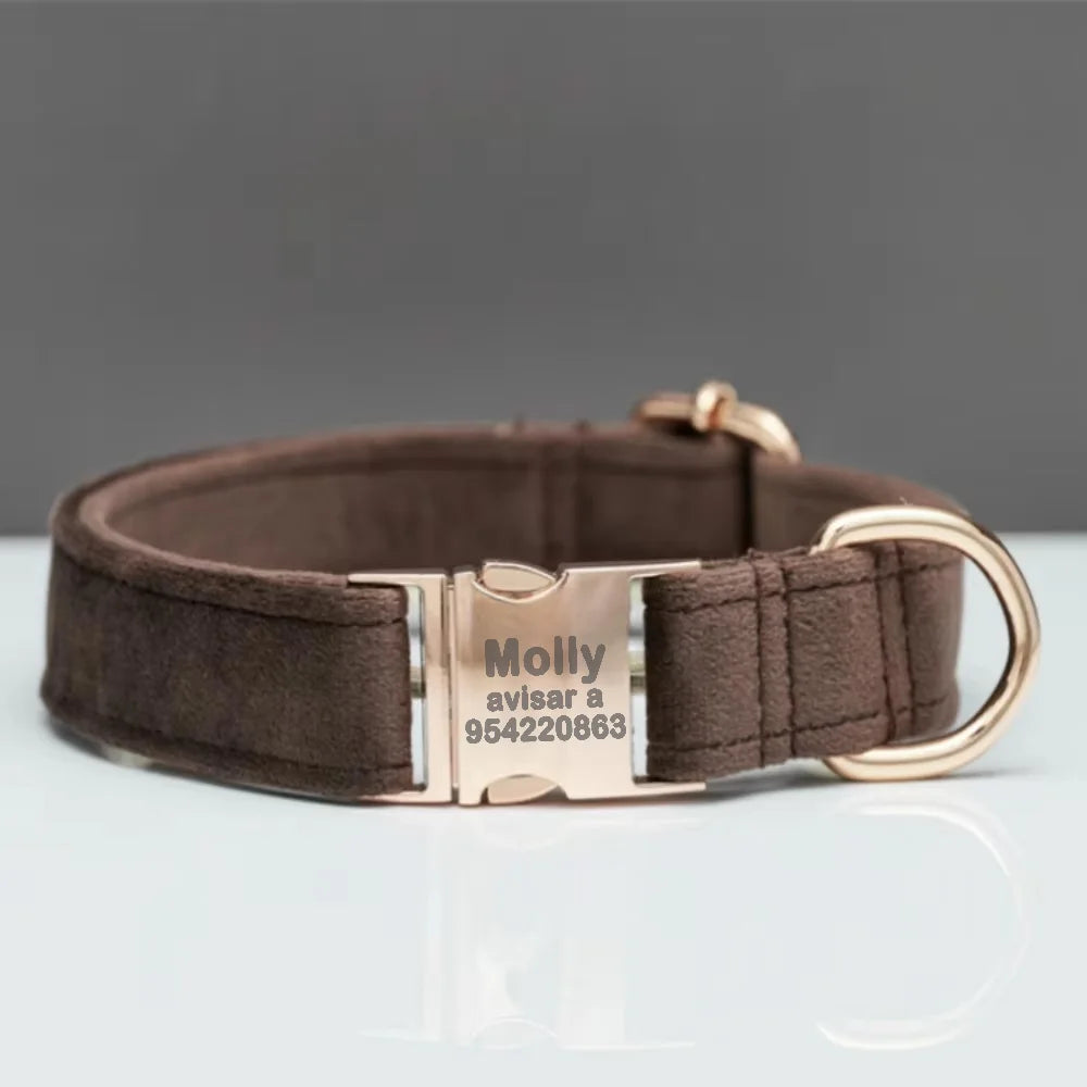 Personalized Velvet Dog Collar