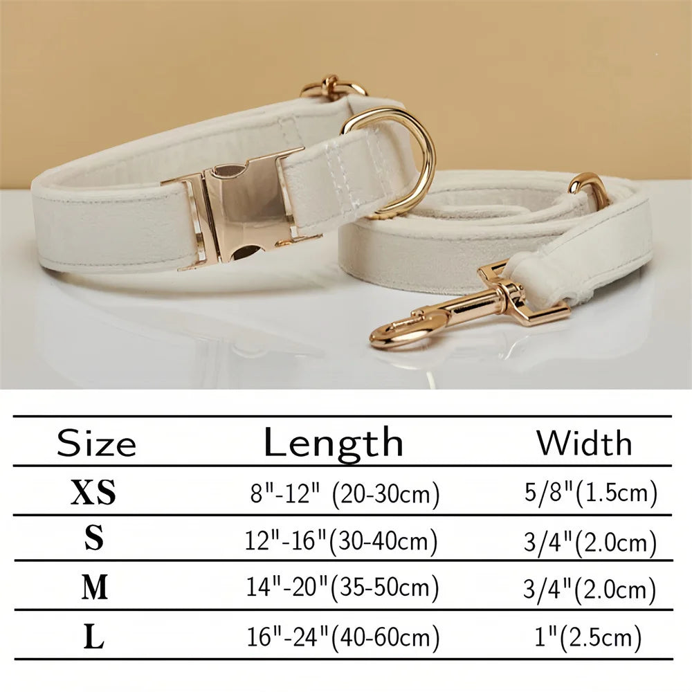 Personalized Velvet Dog Collar