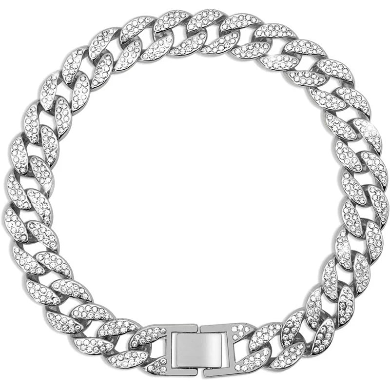 Pink Diamond Cuban Collar for Dogs