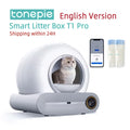 Tonepie 65L Automatic Smart Cat Litter Box Self Cleaning Fully Enclosed Cat Litter Box Pet Toilet Litter Tray English Versions