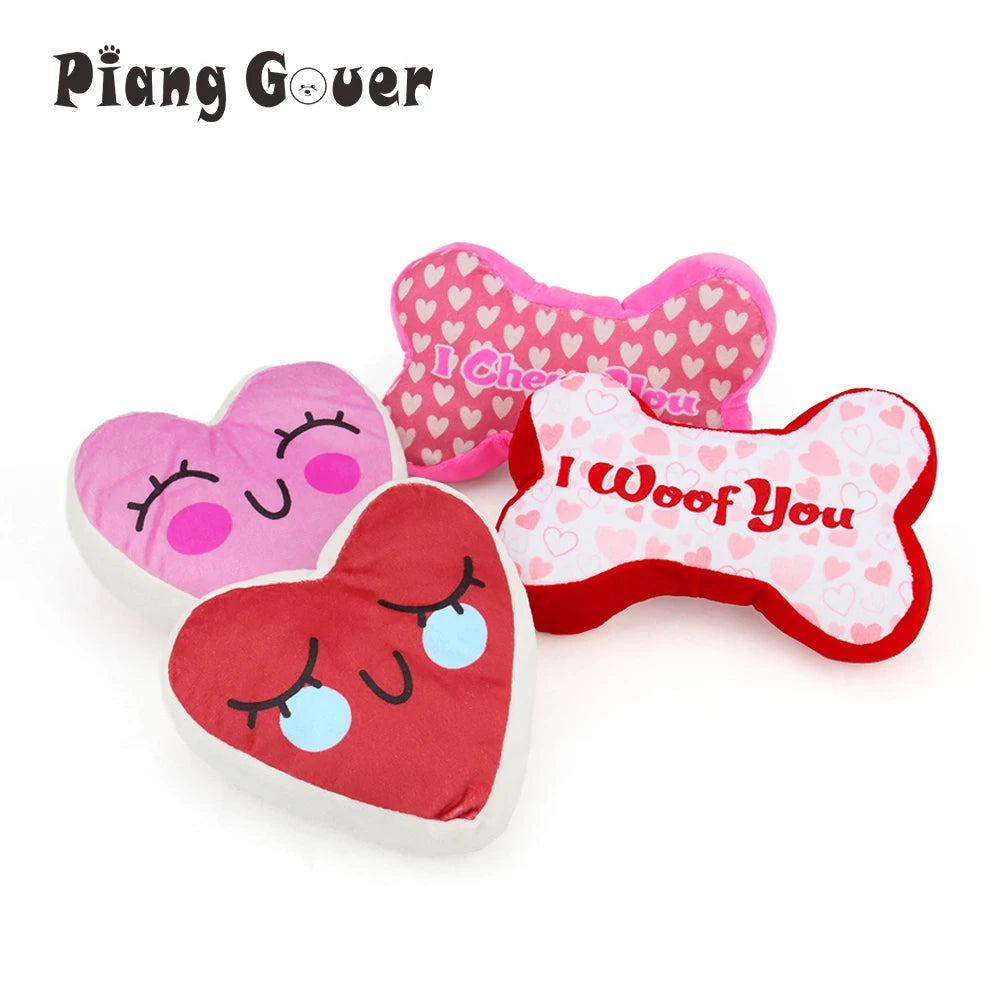 2pcs Pet Toy Valentine's Day Gift
