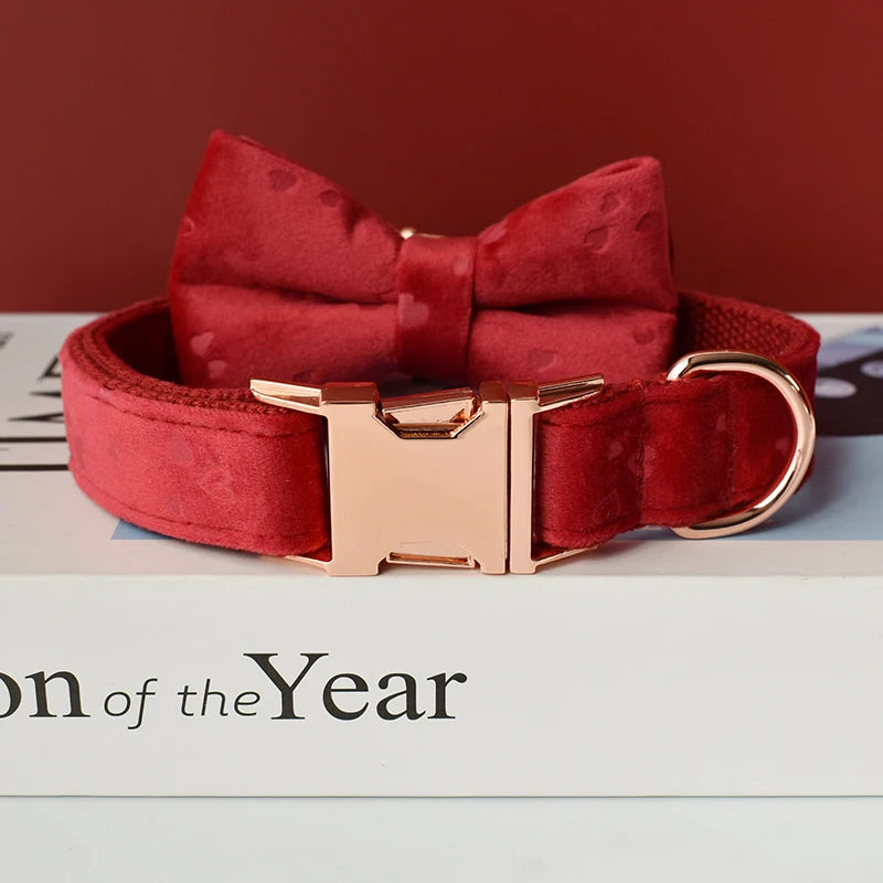 Customised Red Heart-shaped  Collar