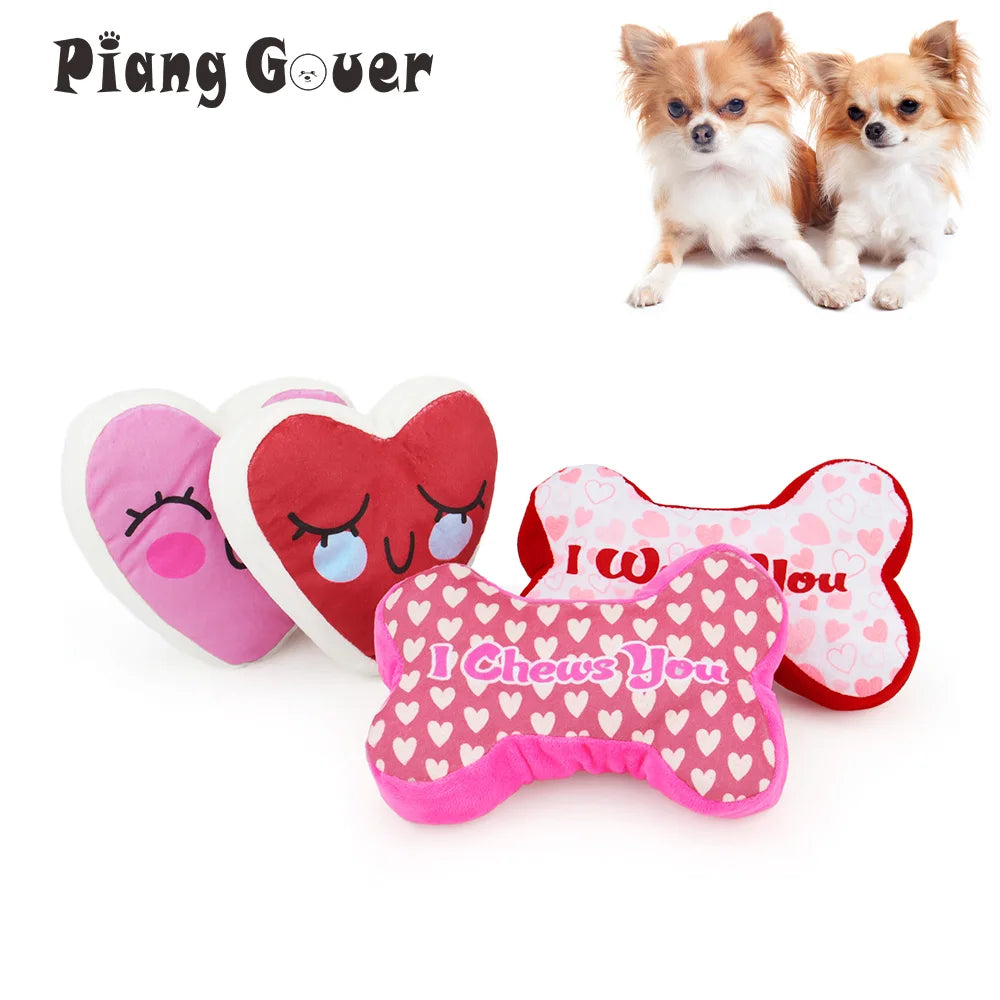 2pcs Pet Toy Valentine's Day Gift