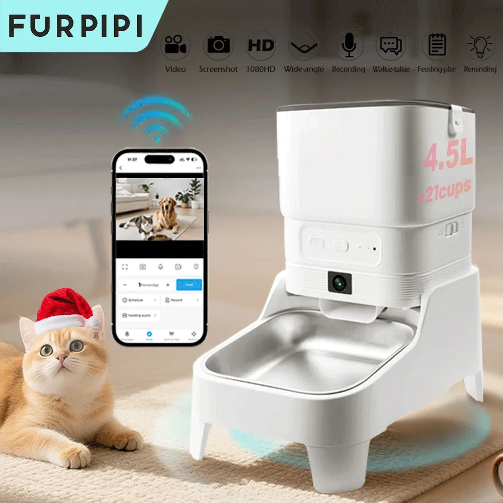 Automatic Cat Dog Food Dispenser