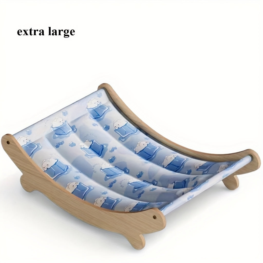 Cooling Pet Bed with Gel Ice Pad & Breathable Net