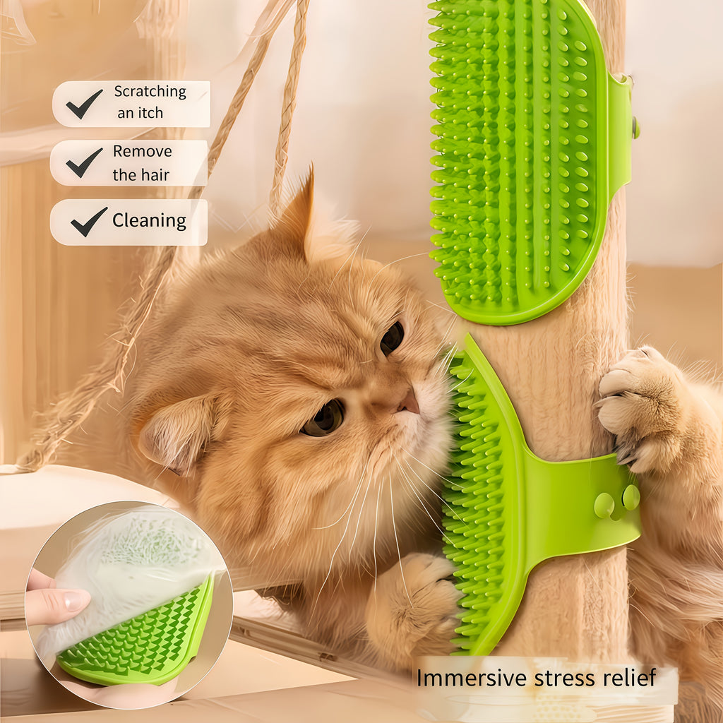 2-In-1 Portable Dog Cat Bathtub with Massage Grooming Brush Set