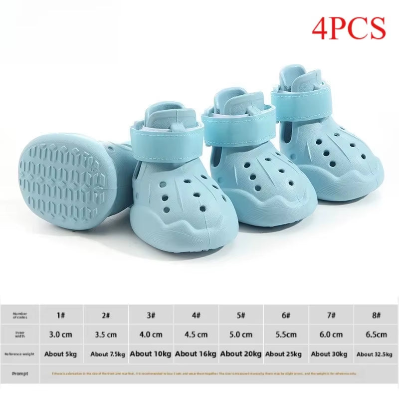 Pet Dog Outdoor Breathable Sandals Mesh Shoes Teddy Running Hole Dog Shoes Pet Shoes Easy to Wear