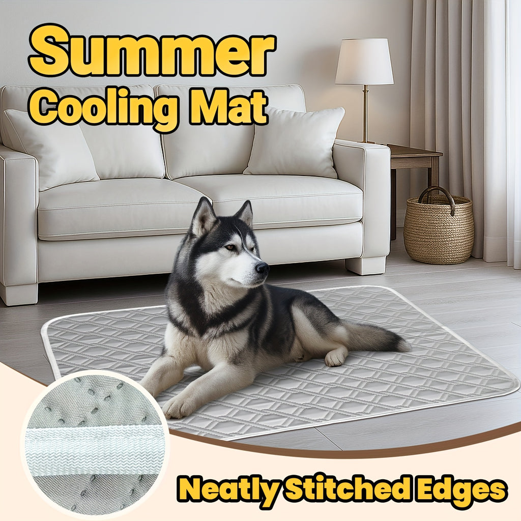 Pet Cooling Pad with Washable Cover & Anti-Slip Bottom