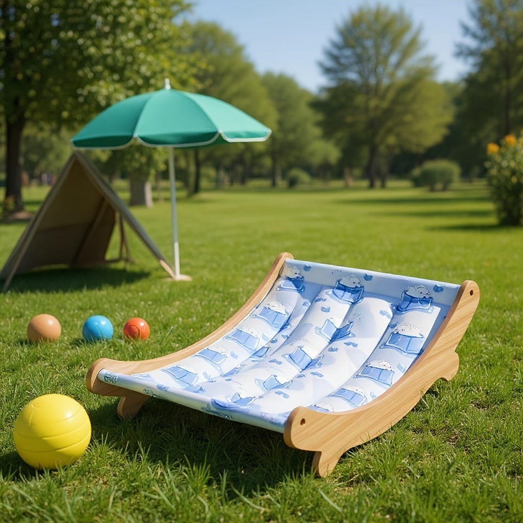 Cooling Pet Bed with Gel Ice Pad & Breathable Net