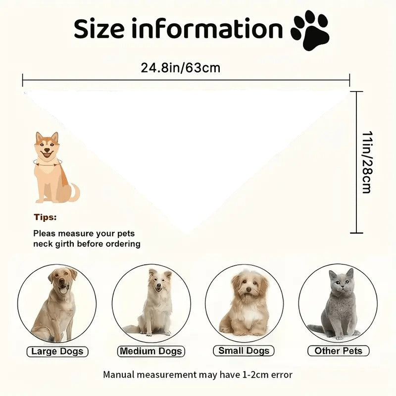 2pcs Christmas Dog Bandanas